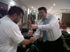 Master Andy Bates picks up the gong for Best Newcomer 2011